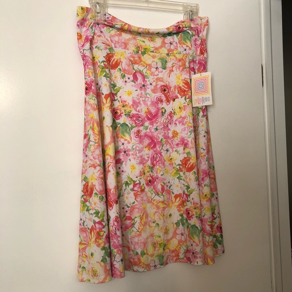Floral Azure Skirt—LuLaRoe